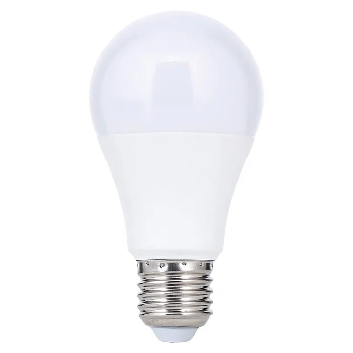 Orion Leuchten LED-Lampe - E27, Nicht Dimmbar, Warmweiß, 500 lm, 5 W - Weiße LED-Glühbirne mit silbernem Schraubsockel.
