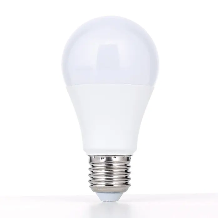Orion Leuchten LED-Lampe - E27, Nicht Dimmbar, Warmweiß, 500 lm, 5 W - Weiße LED-Glühbirne mit mattem Glaskolben und silbernem Schraubsockel.