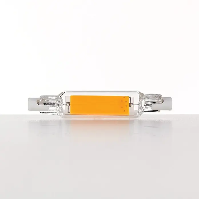 Orion Leuchten LED-Lampe - R7s, Nicht Dimmbar, Warmweiß, 450 lm, 4 W - Lineare R7S LED-Lampe mit klarem Glasgehäuse und internem gelbem LED-Chip-Array.