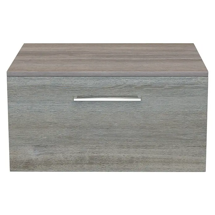 Camargue Espacio Unterschrank - 60 x 46 x 30 cm, Farbe Griff: Chrom, Faro - Graue Holzschublade mit einem modernen silbernen Griff, ideal zur Aufbewahrung im Schlafzimmer oder Büro.