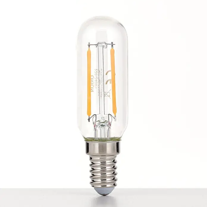Orion Leuchten LED-Lampe - E14, Dimmbar, Warmweiß, 330 lm, 3 W - Klare, röhrenförmige LED-Filamentlampe mit E14-Schraubsockel.