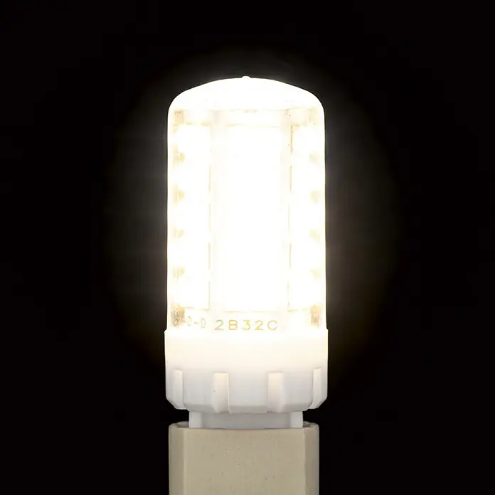 Orion Leuchten LED-Lampe - G9, Dimmbar, Warmweiß, 500 lm, 5 W - Hell leuchtende LED-Glühbirne mit weißem Sockel.