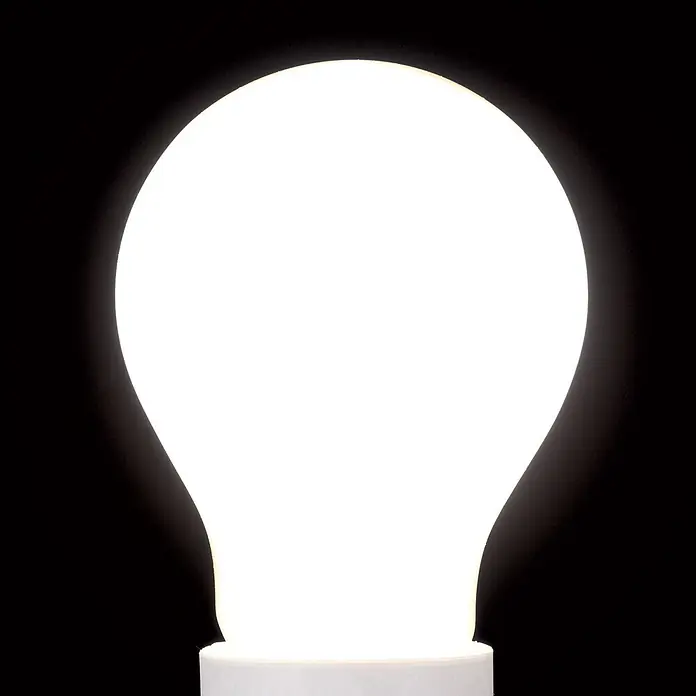 Orion Leuchten LED-Lampe - E27, Dimmbar, Warmweiß, 2.000 lm, 15 W - Hell leuchtende, mattweiße Glühbirne mit schlichtem weißem Sockel.