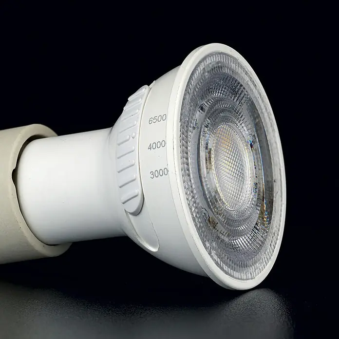 Orion Leuchten LED-Lampe - GU10, Dimmbar, Mehrfarbig, 345 lm, 3,6 W - Weiße LED-Spotlampe mit einstellbarer Farbtemperatur (3000K, 4000K, 6500K).