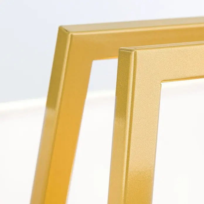 Orion Leuchten Tischleuchte - 40 W, L x B x H: 31 x 19 x 51 cm, E27 - Zwei goldene Metallmöbelbeine mit strukturierter Oberfläche.