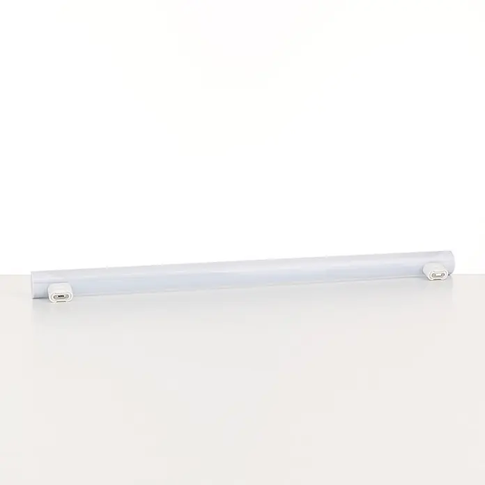 Orion Leuchten LED-Lampe - S14s, Nicht Dimmbar, Warmweiß, 750 lm, 8 W - Weiße lineare LED-Leuchte mit Anschlüssen an beiden Enden.