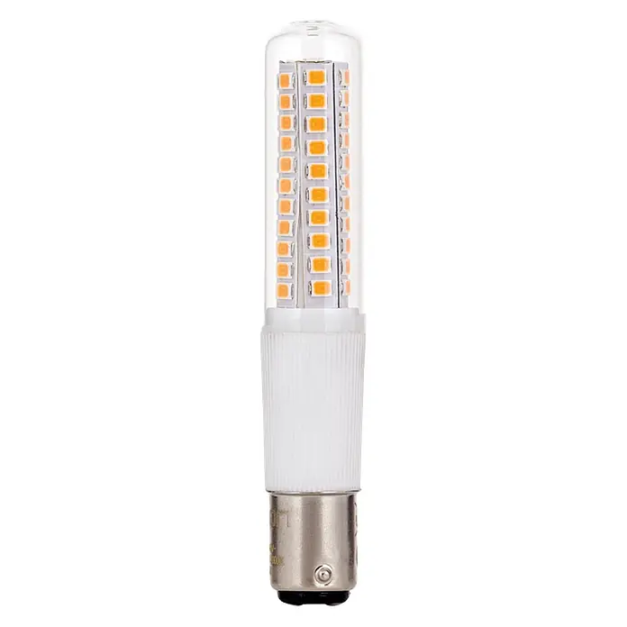 Orion Leuchten LED-Lampe - B15d, Nicht Dimmbar, Warmweiß, 1.100 lm, 8 W - LED-Glühbirne mit klarem Gehäuse, internen orangefarbenen LED-Chips, weißem geripptem Sockel und Bajonettverschluss.