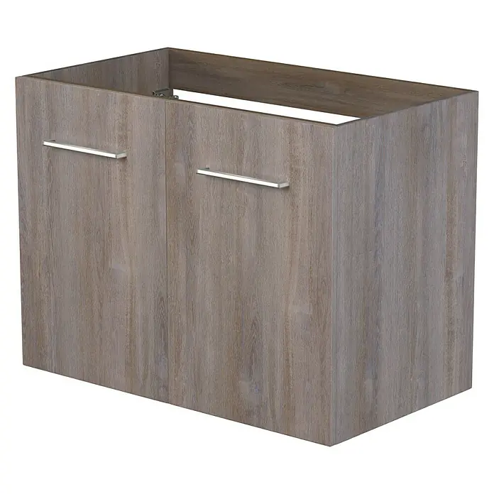 Camargue Espacio Waschtischunterschrank - 80 x 46 x 60 cm, 1 Einlegeboden, Faro - Modernes Badezimmer-Waschbeckenunterschrank mit zwei Türen und eleganten Griffen für ein stilvolles Bad.