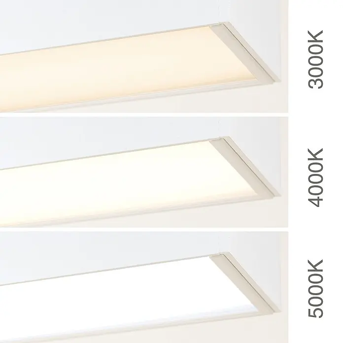 Orion Leuchten Pendelleuchte - L x B x H: 113 x 6,5 x 8,8 cm, Sonstige - Weiße lineare LED-Leuchte zeigt Farbtemperaturen 3000K, 4000K und 5000K.