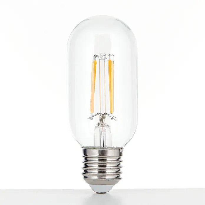 Orion Leuchten LED-Lampe - E27, Dimmbar, Warmweiß, 860 lm, 8 W - Klare, röhrenförmige LED-Glühlampe mit sichtbaren bernsteinfarbenen Filamenten und Edisonschraubsockel.