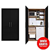 Respekta Cocina en armario Peter (Ancho: 104 cm, Negro, Con vitrocerámica) | BAUHAUS