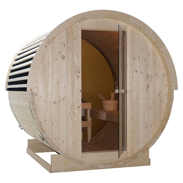 Sanotechnik Sauna u obliku bačve NYBORG M  (Električna pećnica, D x Š x V: 194,2 x 204,9 x 194,9 cm) | BAUHAUS