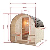 Sanotechnik Finska sauna ISLAND XL  (Električna pećnica, D x Š x V: 189 x 220 x 200 cm) | BAUHAUS