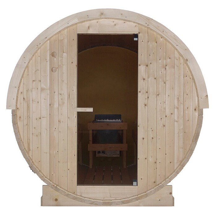 Sanotechnik Sauna u obliku bačve NYBORG L  (Električna pećnica, Drvo, D x Š x V: 194,2 x 244,9 x 194,9 cm) | BAUHAUS