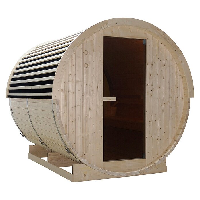 Sanotechnik Sauna u obliku bačve NYBORG L  (Električna pećnica, Drvo, D x Š x V: 194,2 x 244,9 x 194,9 cm) | BAUHAUS