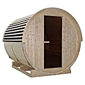 Sanotechnik Sauna u obliku bačve NYBORG L  (Električna pećnica, Drvo, D x Š x V: 194,2 x 244,9 x 194,9 cm) | BAUHAUS