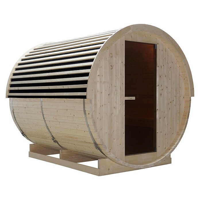 Sanotechnik Sauna u obliku bačve NYBORG L  (Električna pećnica, Drvo, D x Š x V: 194,2 x 244,9 x 194,9 cm) | BAUHAUS