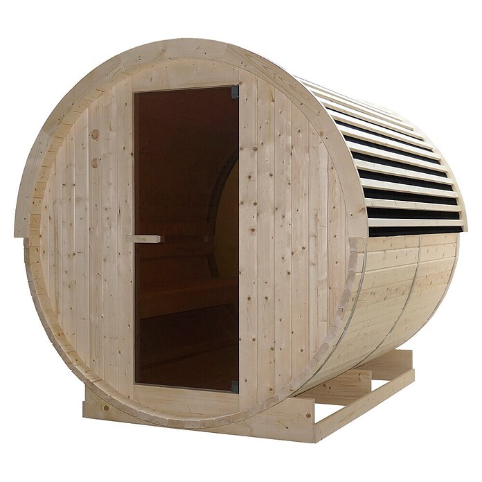 Sanotechnik Sauna u obliku bačve NYBORG L  (Električna pećnica, Drvo, D x Š x V: 194,2 x 244,9 x 194,9 cm) | BAUHAUS