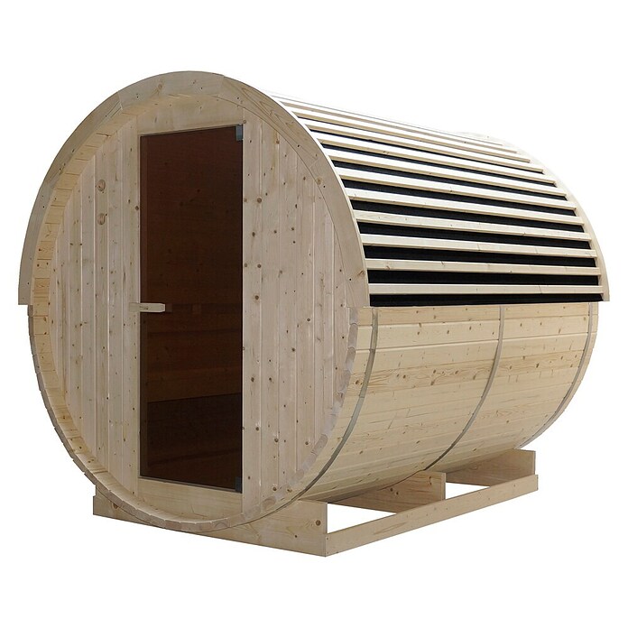 Sanotechnik Sauna u obliku bačve NYBORG L  (Električna pećnica, Drvo, D x Š x V: 194,2 x 244,9 x 194,9 cm) | BAUHAUS