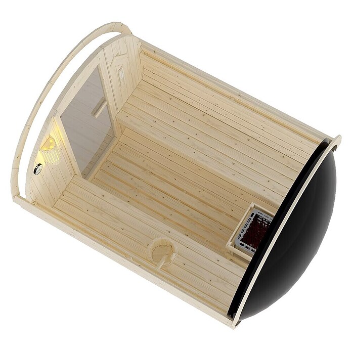 Sanotechnik Sauna u obliku bačve NYBORG L  (Električna pećnica, Drvo, D x Š x V: 194,2 x 244,9 x 194,9 cm) | BAUHAUS