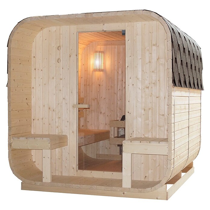 Sanotechnik Finska savna Göteborg  (Električna peč, Do x Š x V: 188,2 x 220 x 194 cm) | 4146 - Element-Saunen | DCGA - Fertigsauna | DCG - Sauna Wellness | DC - Sanitärinstallation | D - Sanitär | BAUHAUS