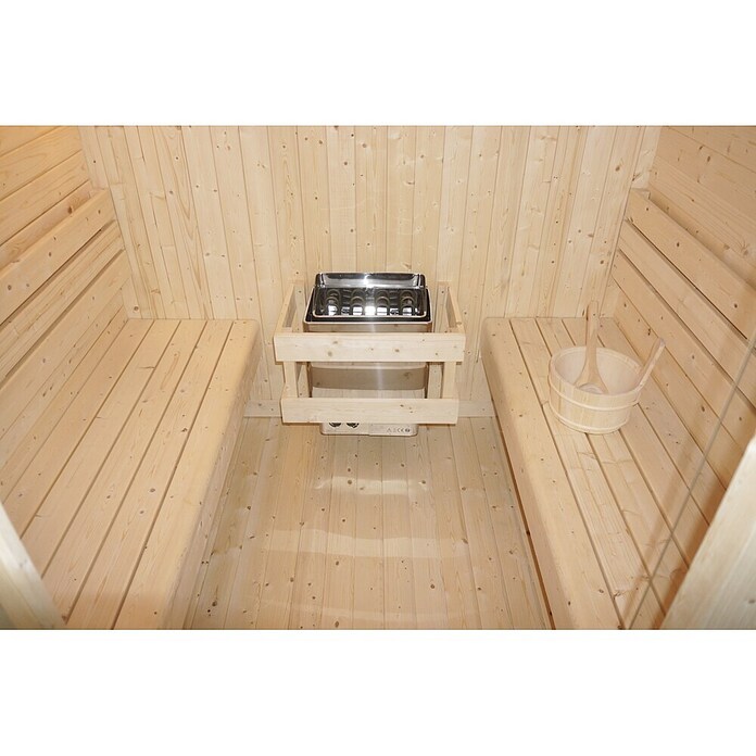 Sanotechnik Finska savna Göteborg  (Električna peč, Do x Š x V: 188,2 x 220 x 194 cm) | 4146 - Element-Saunen | DCGA - Fertigsauna | DCG - Sauna Wellness | DC - Sanitärinstallation | D - Sanitär | BAUHAUS