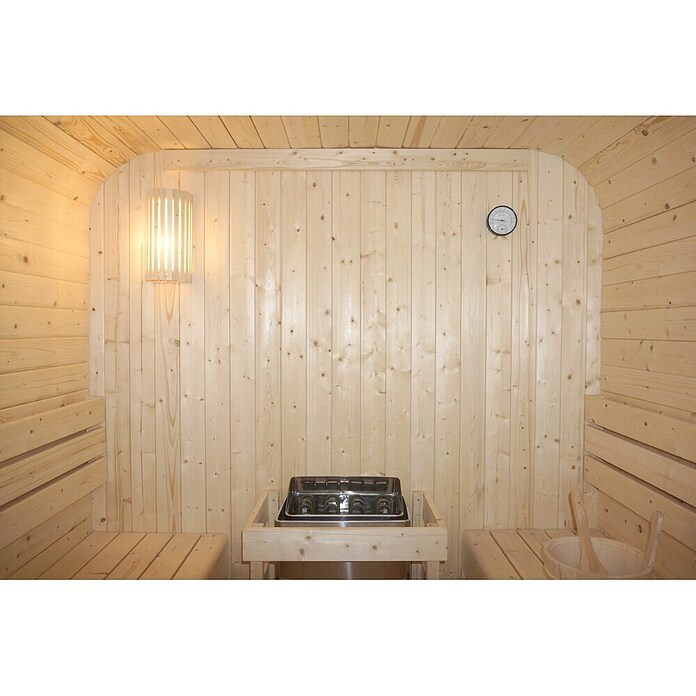 Sanotechnik Finska savna Göteborg  (Električna peč, Do x Š x V: 188,2 x 220 x 194 cm) | 4146 - Element-Saunen | DCGA - Fertigsauna | DCG - Sauna Wellness | DC - Sanitärinstallation | D - Sanitär | BAUHAUS