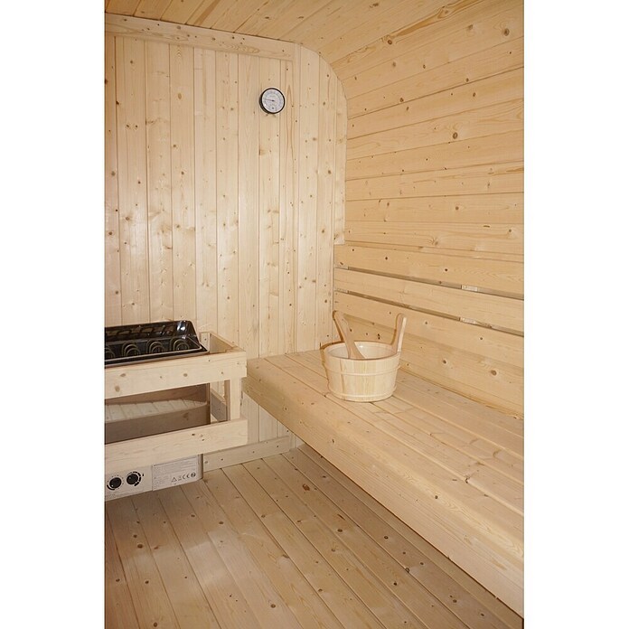 Sanotechnik Finska savna Göteborg  (Električna peč, Do x Š x V: 188,2 x 220 x 194 cm) | 4146 - Element-Saunen | DCGA - Fertigsauna | DCG - Sauna Wellness | DC - Sanitärinstallation | D - Sanitär | BAUHAUS