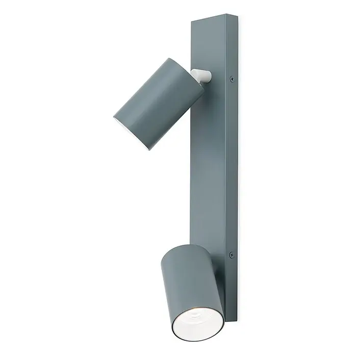 Orion Leuchten Deckenstrahler - L x B x H: 35 x 6 x 2 cm, GU10 - Schiefergraue Wandleuchte mit zwei verstellbaren zylindrischen Strahlern.