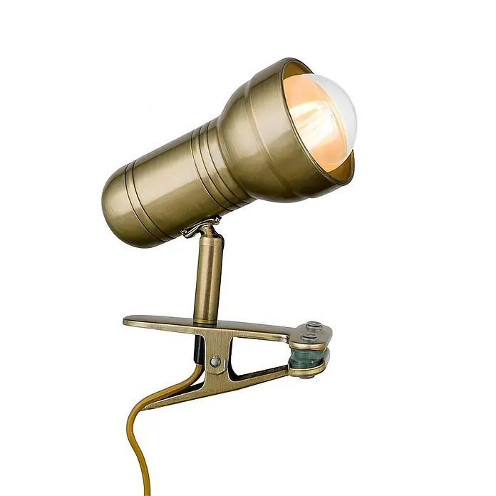 Orion Leuchten Klemmleuchte - 40 W, L x B x H: 14 x 7,5 x 17 cm - Bronze-farbene Klemmleuchte mit verstellbarem Kopf.