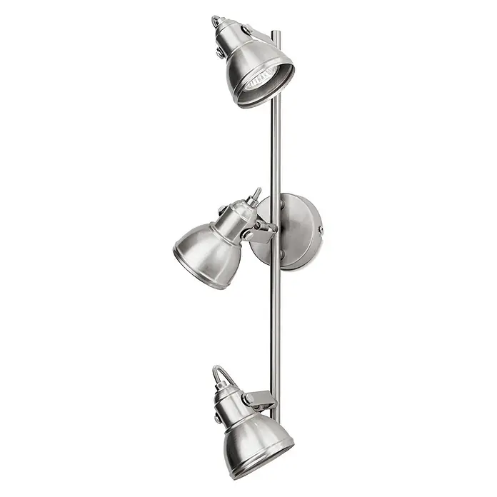 Orion Leuchten Deckenstrahler - L x B x H: 48,5 x 9 x 17 cm, GU10 - Gebürstete Nickel-Dreilicht-Strahlerleuchte mit verstellbaren Spots für Wand- oder Deckenmontage.