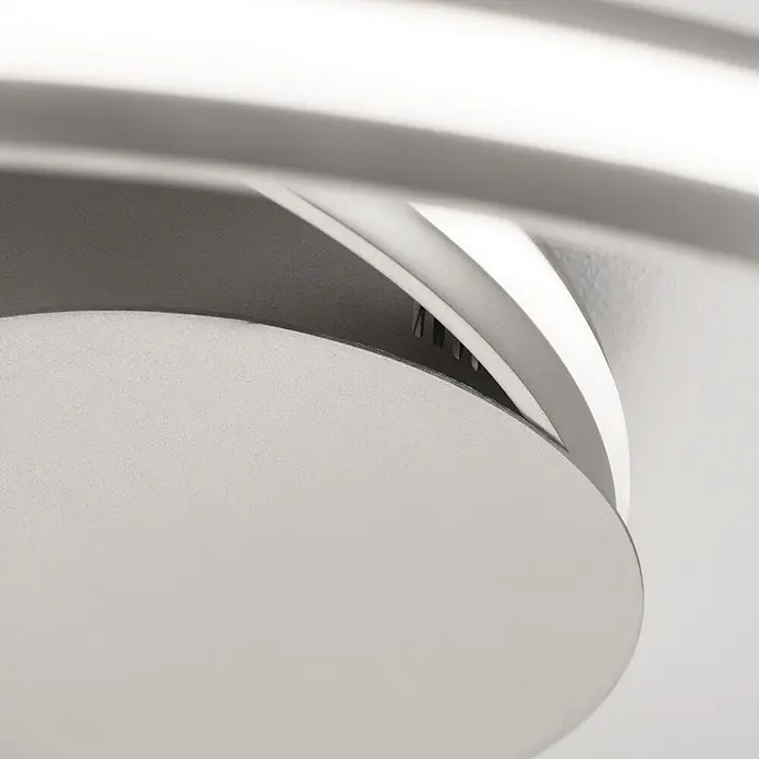 Orion Leuchten LED-Deckenleuchte - L x B x H: 58 x 58 x 12 cm - Moderne, mehrschichtige LED-Deckenleuchte in Silber und Weiß.
