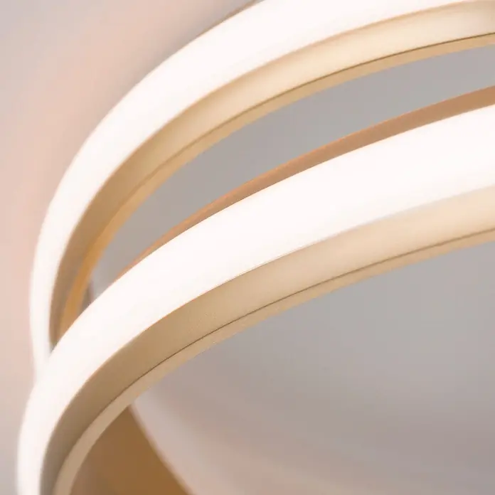 Orion Leuchten Deckenleuchte Circus Gold 3000 K -  - Moderne Leuchte mit mehreren hellen, konzentrischen Ringen und integrierter warmweißer Beleuchtung.