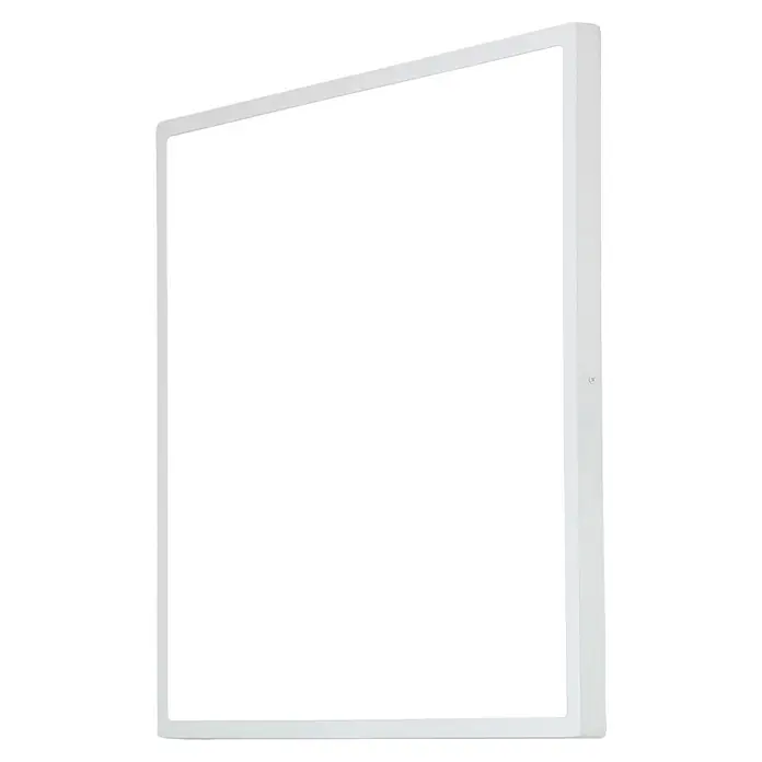 Orion Leuchten LED-Deckenleuchte - L x B x H: 60 x 60 x 2,9 cm - Weißes, rechteckiges LED-Panel, schräg von vorne gesehen.