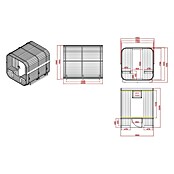 Sanotechnik Finska savna Göteborg  (Električna peč, Do x Š x V: 188,2 x 220 x 194 cm) | 4146 - Element-Saunen | DCGA - Fertigsauna | DCG - Sauna Wellness | DC - Sanitärinstallation | D - Sanitär | BAUHAUS