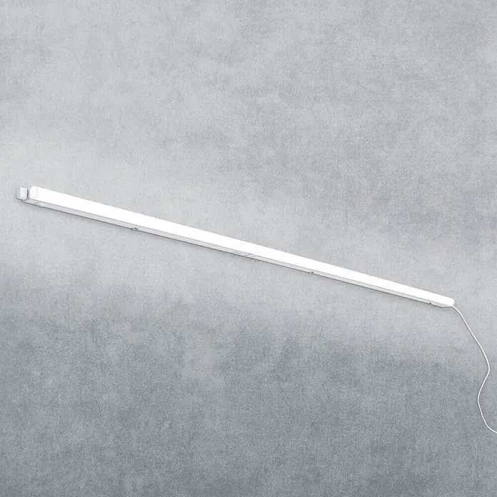 Orion Leuchten LED-Unterbauleuchte - L x B x H: 57,8 x 3,6 x 2,3 cm, 230 V - Weiße lineare LED-Lichtleiste, wandmontiert, mit Stromkabel.