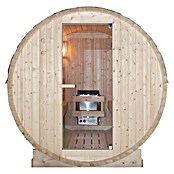 Fasssauna Tromsö XL (Holz, Fichte, L x B x H: 189 x 220 x 191,5 cm) | BAUHAUS