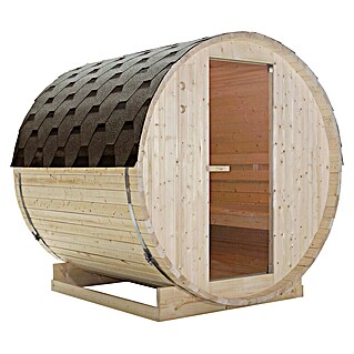 Fasssauna Tromsö L (Holz, Fichte, L x B x H: 189 x 180 x 191,5 cm)