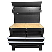 Wisent Banco de trabajo (L x An: 114 x 61 cm, Altura de trabajo: 160 cm, Carga soportada: 150 kg, Negro) | BAUHAUS