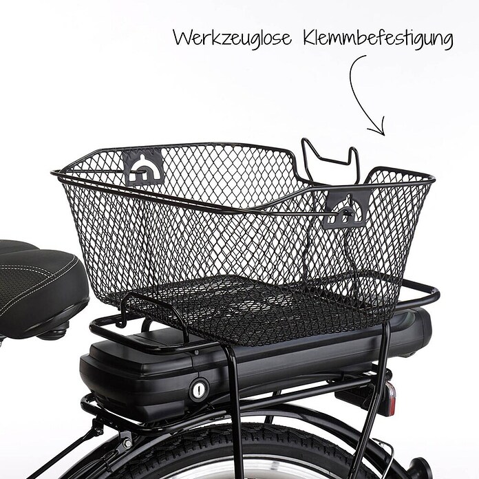 Fischer Fahrradkorb (Geeignet für: Gepäckträger, Klemmsystem für Gepäckträger)