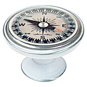 Nesu Pomo para muebles Compás blanco (Ø x Al: 37 x 26 mm, Metal)
