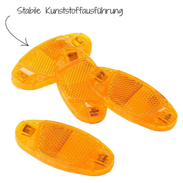 Fischer Speichenreflektor (4 Stk., Orange)