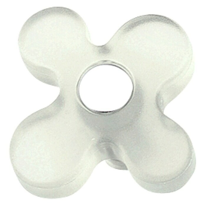 Nesu Pomo para muebles Flor (An x Al: 3,8 x 2,6 cm, Resina de poliuretano, Transparente)