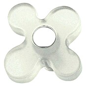 Nesu Pomo para muebles Flor (An x Al: 3,8 x 2,6 cm, Resina de poliuretano, Transparente)