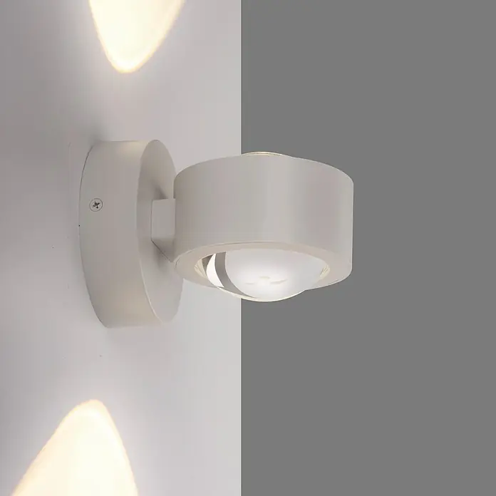 Just Light LED-Wandleuchte Chia -  - Verstellbare weiße zylindrische Wandleuchte mit Auf-/Ab-Beleuchtung.