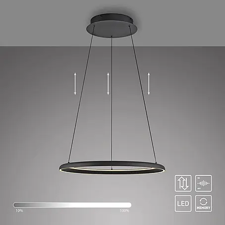 Just Light  LED-Pendelleuchte rund Quillo