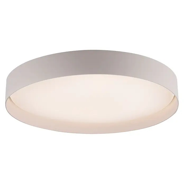 Just Light LED-Deckenleuchte rund Tavoli - 34 W, Ø x H: 49 x 7,3 cm, Sandbrise, Neutralweiß - Runde weiße LED-Deckenleuchte mit leuchtendem Diffusor.