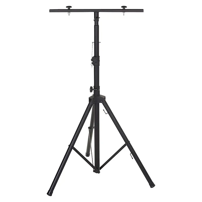 Mareld Stativ Beam - Höhe: 2,3 cm - Schwarzes Metall-Beleuchtungs-/Lautsprecherstativ mit verstellbarer Höhe und Querstrebe zur Befestigung.