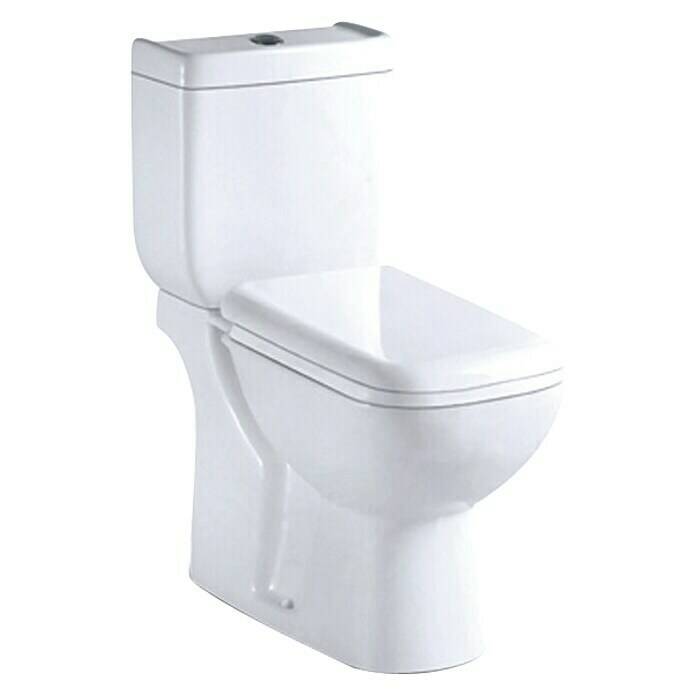 Sanotechnik Stand-WC Style  (Mit WC-Sitz, Abgang: Senkrecht, Weiß)