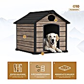 Hoggar Hundehütte Oak (L x B x H: 115 x 102 x 100 cm, Kunststoff, Beige) | BAUHAUS